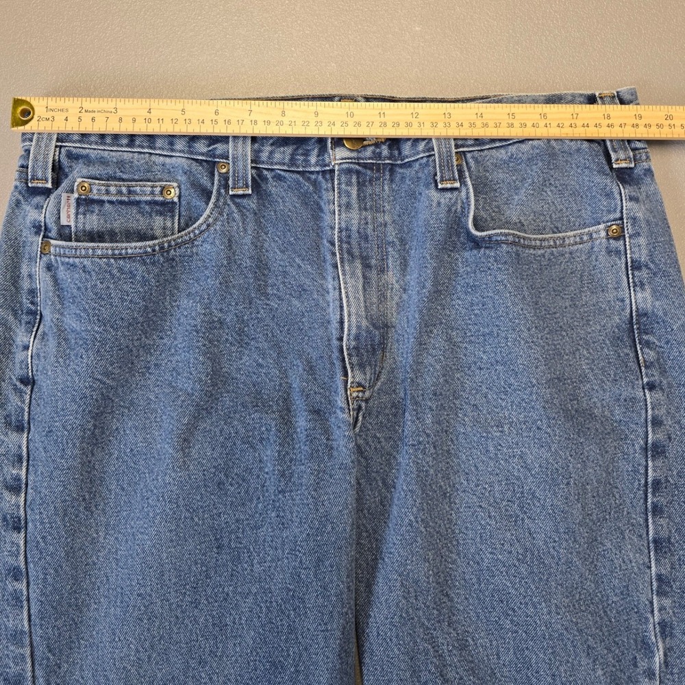 Carhartt B480 Jeans Mens 38x30 Blue Relaxed Fit 100% Cotton Denim Workwear - Picture 7 of 9
